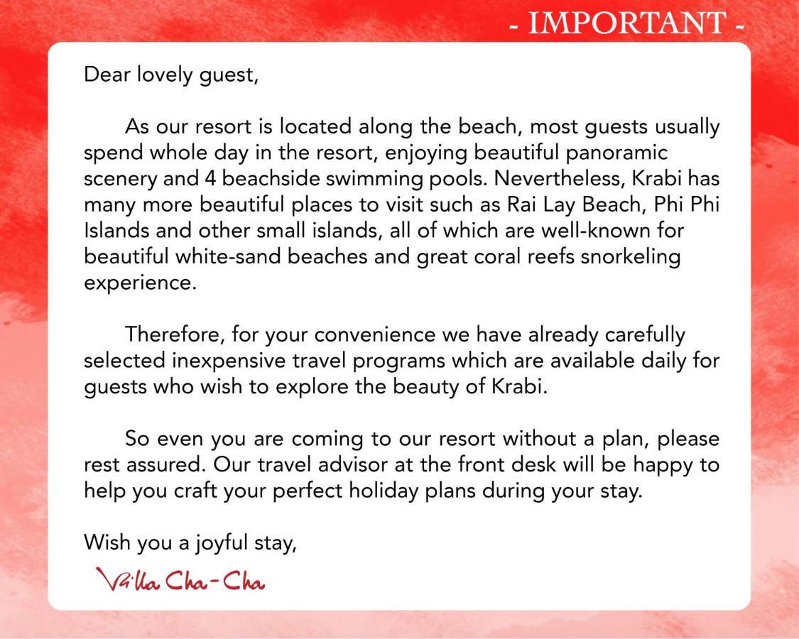 Villa Cha-Cha Krabi Beachfront Resort Ao Nam Mao Екстер'єр фото